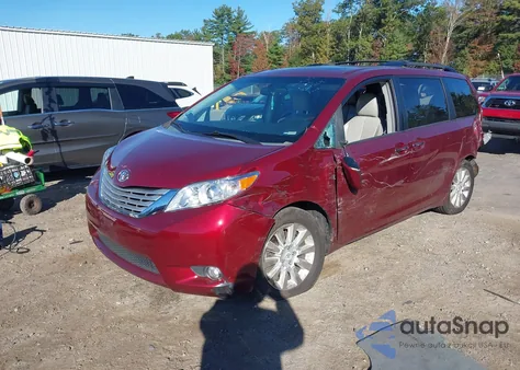 2012 Toyota Sienna Xle/Limited из США, поврежденный, VIN 5TDDK3DC3CS044206